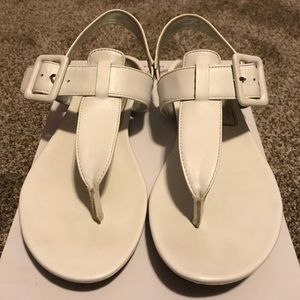 White sandals